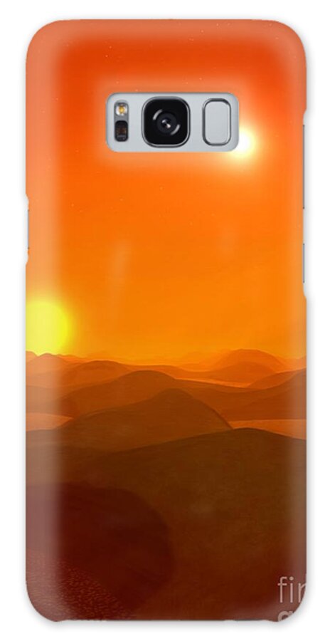 Scifi Galaxy Case featuring the painting The Burning Lands by Pet Serrano