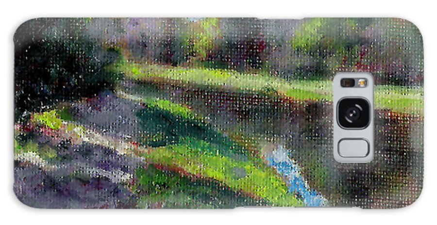 Landscape Paintings Iphone Cases Galaxy Case featuring the painting The C and O Canal in Williamsport by David Zimmerman