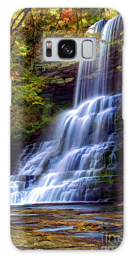 Autumn Galaxy S8 Case featuring the photograph The Cascades by Darren Fisher