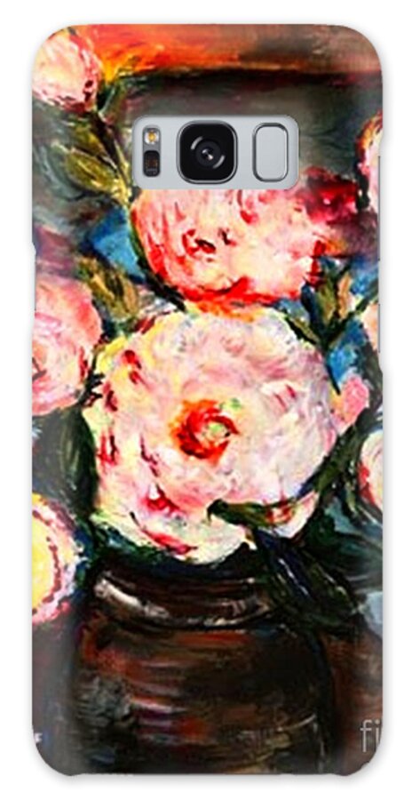 Floral Galaxy Case featuring the painting The Dancer's Peonies by Helena Bebirian