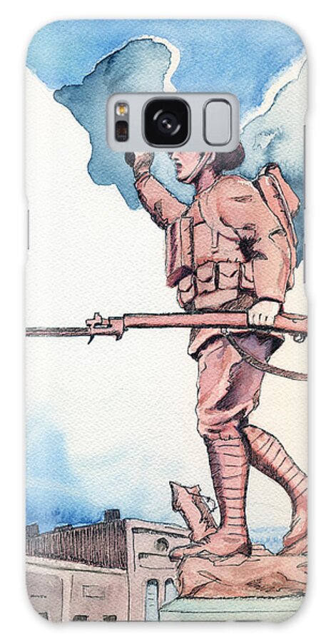 World War 1 Galaxy Case featuring the painting The Doughboy Stands by Katherine Miller