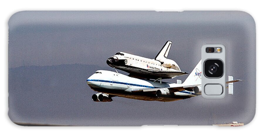 Aeronautics Galaxy Case featuring the photograph THe Endeavor and her 747 Final Landing at LAX by Denise Dube