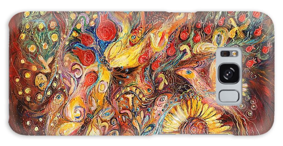 Jewish Art Prints Galaxy Case featuring the painting The Eternal Letters by Elena Kotliarker