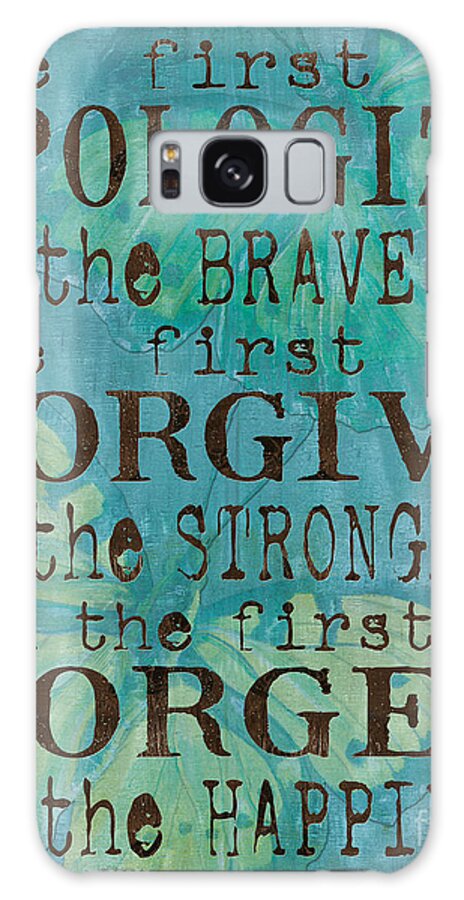 Inspirational Galaxy Case featuring the painting The First to Apologize by Debbie DeWitt