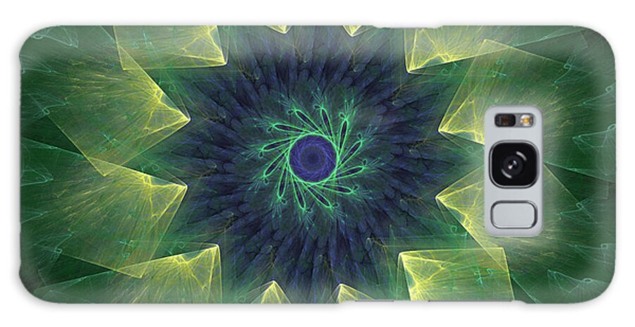 Mandala Galaxy Case featuring the digital art The Flower by Ricky Barnard