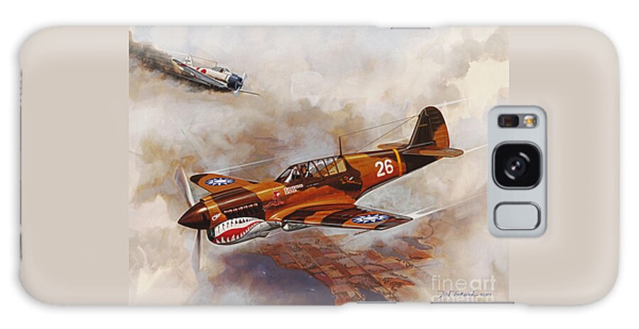 Aircraft Galaxy Case featuring the painting The Flying Tigers by Dick Bobnick