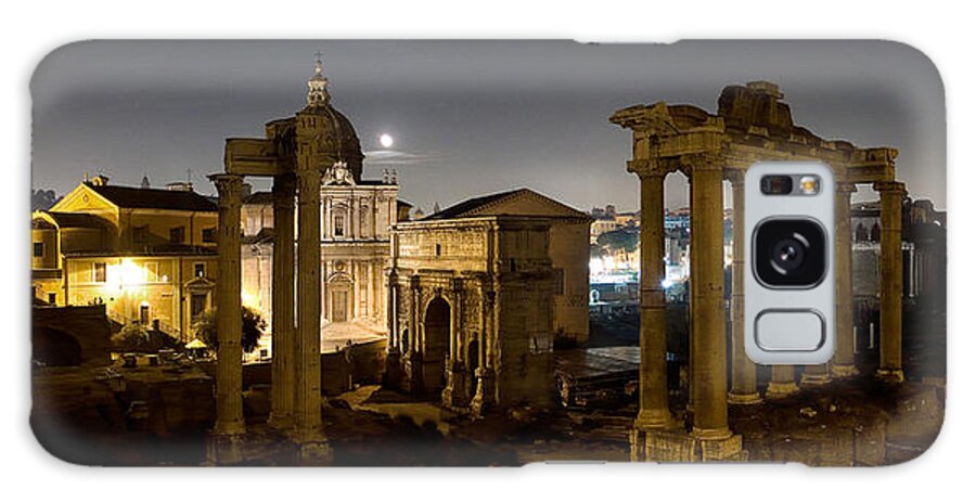 Forum Galaxy Case featuring the photograph The Forum Temples at Night by Weston Westmoreland