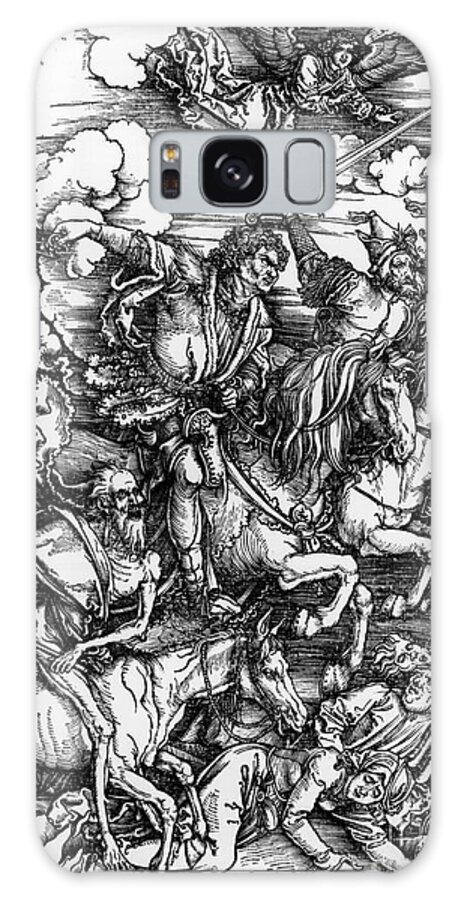 4 Galaxy Case featuring the drawing The Four Horsemen of the Apocalypse by Albrecht Durer