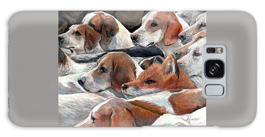Nature Galaxy Case featuring the painting Fox Hunt by Donna Tucker