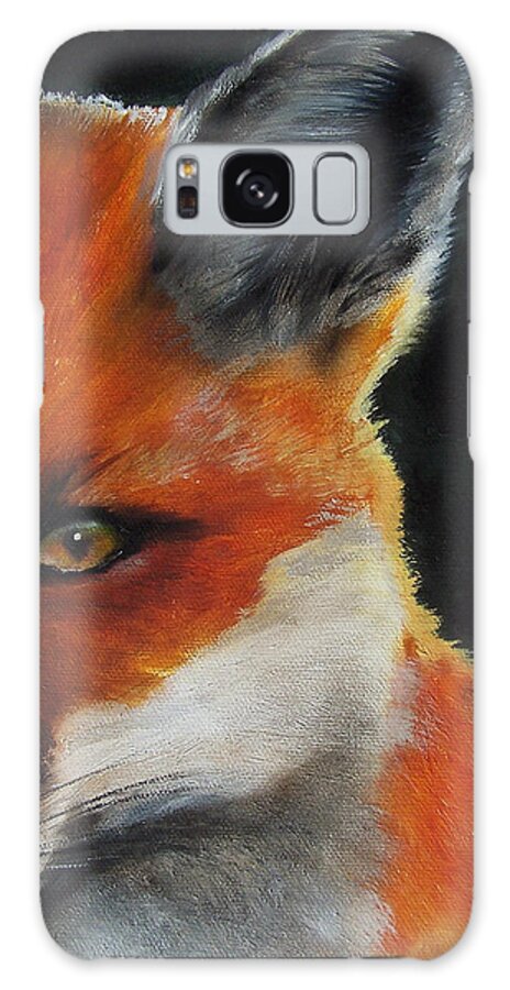 Fox Galaxy Case featuring the painting The Fox by Kathy Laughlin