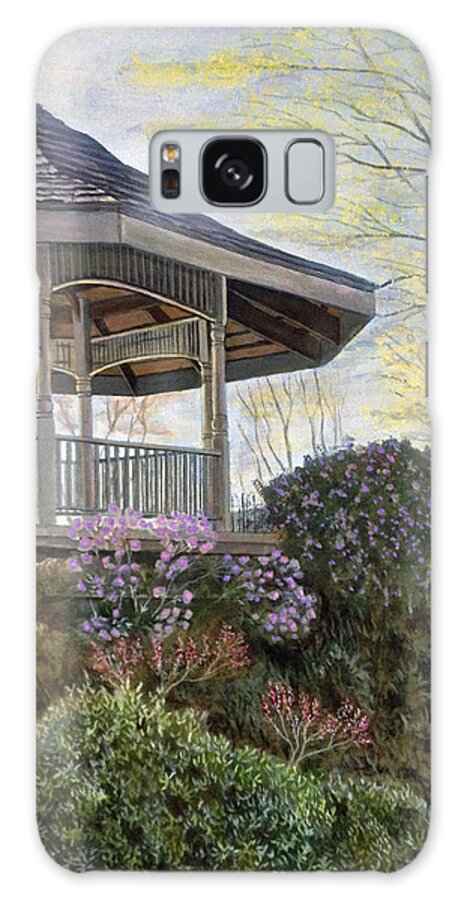 Landscape Galaxy Case featuring the painting The Gazebo by Mr Dill