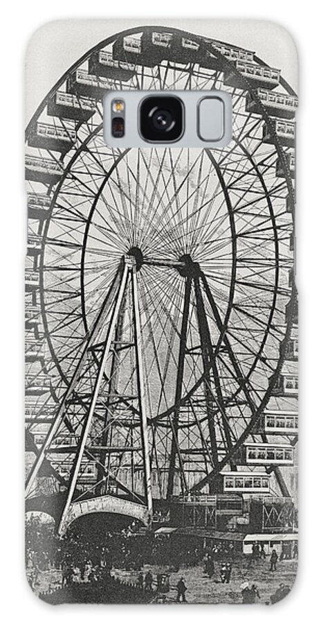 Ferris Galaxy Case featuring the drawing The Great Ferris Wheel In The World Columbian Exposition, 1st July 1893 by American School