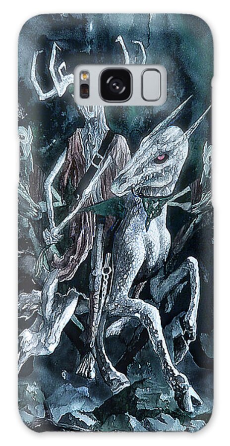 The Horned King Galaxy S8 Case featuring the painting The Horned King by Curtiss Shaffer