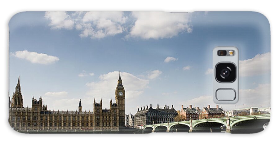 Clock Tower Galaxy Case featuring the photograph The Houses Of Parliament And by Richard Boll