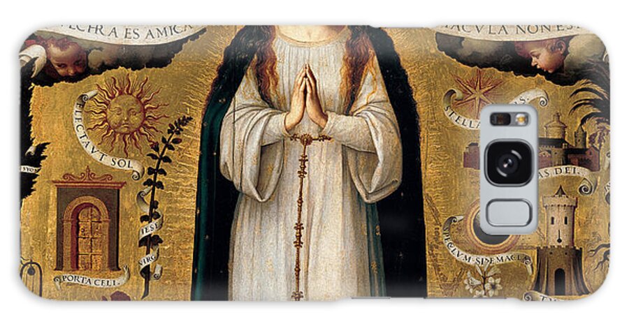 Juan De Juanes Galaxy Case featuring the painting The Immaculate Conception by Juan de Juanes