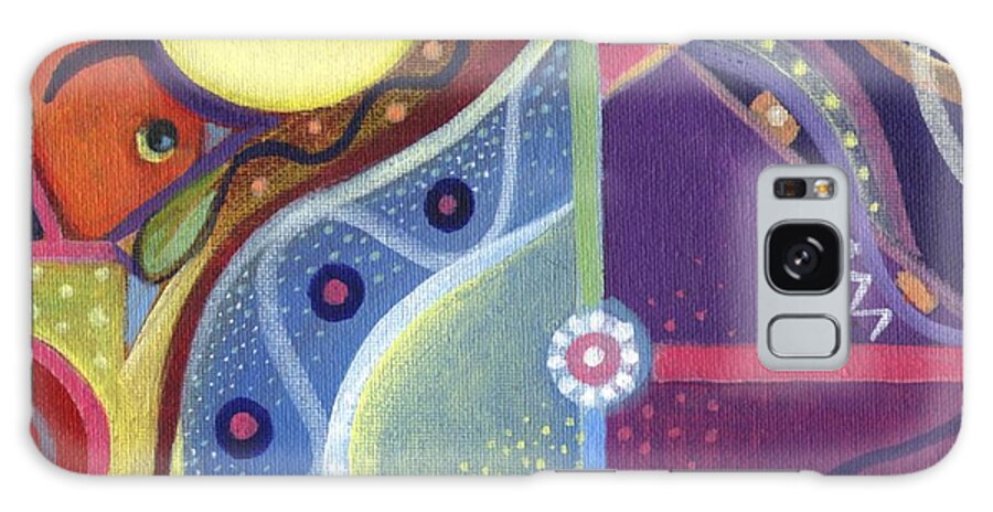 Abstract Galaxy Case featuring the painting The Joy of Design Xl by Helena Tiainen