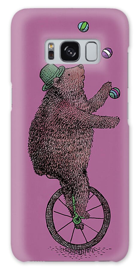 Bear Galaxy Case featuring the drawing The Juggler by Eric Fan