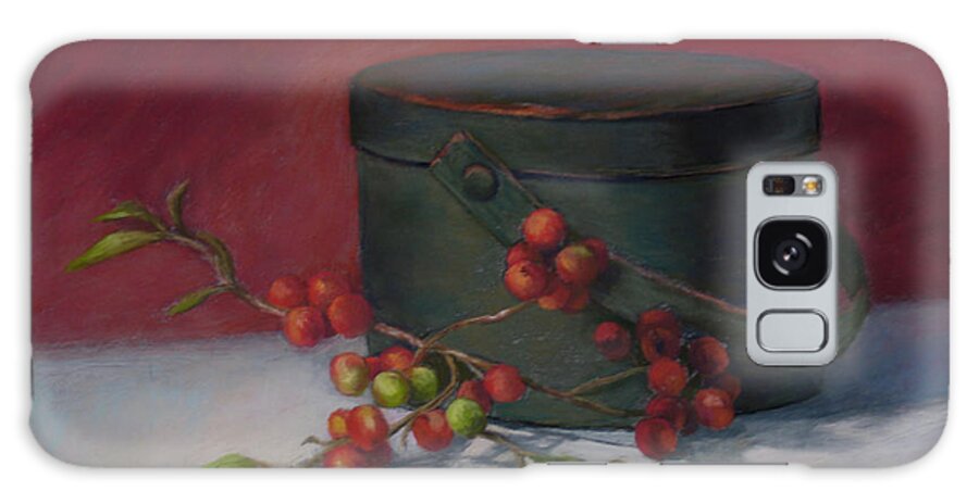 Christmas Themed Still Life Galaxy Case featuring the painting The Keeping Box by Vikki Bouffard
