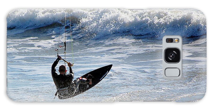 Sports Galaxy Case featuring the photograph The Kite Surfer by AJ Schibig