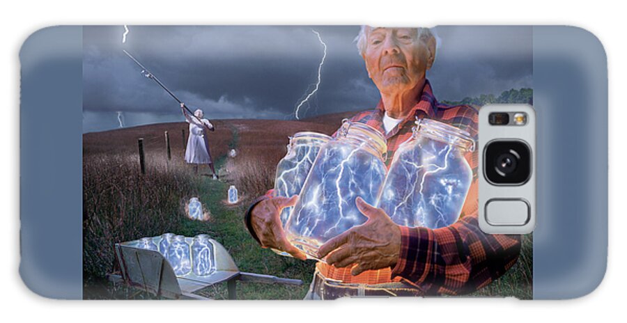 Lightning Galaxy Case featuring the photograph The Lightning Catchers by Bryan Allen