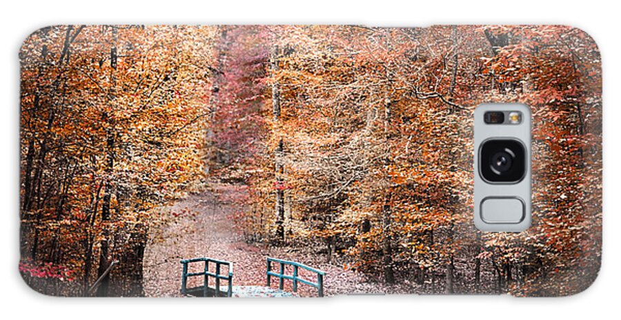 Autumn Galaxy Case featuring the photograph The Little Blue Bridge by Jai Johnson