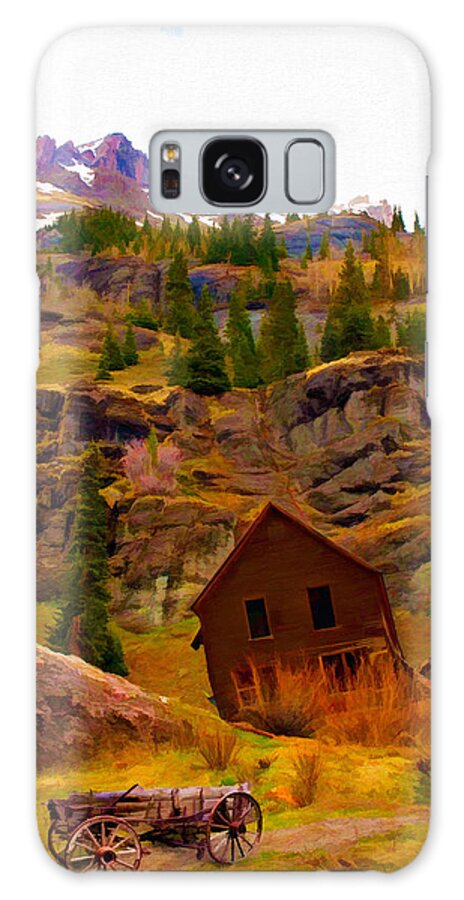 Rocky Mountains Galaxy Case featuring the digital art The Old Miners House by Rick Wicker