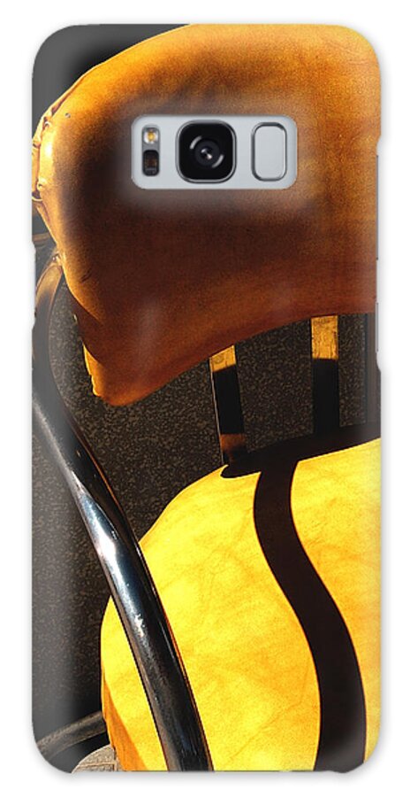 Abstracts Galaxy Case featuring the photograph The Only One - Yellow Chair with Shadow by Steven Milner