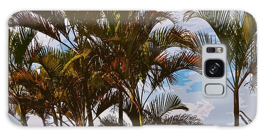 Beach Landscape Galaxy Case featuring the photograph The Osprey and the Palms by Edward Shmunes