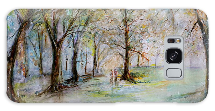 Prints Galaxy Case featuring the painting The Park Bench by Jack Diamond