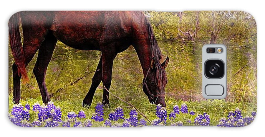 Horse Galaxy Case featuring the photograph The Pasture by Kathy Churchman