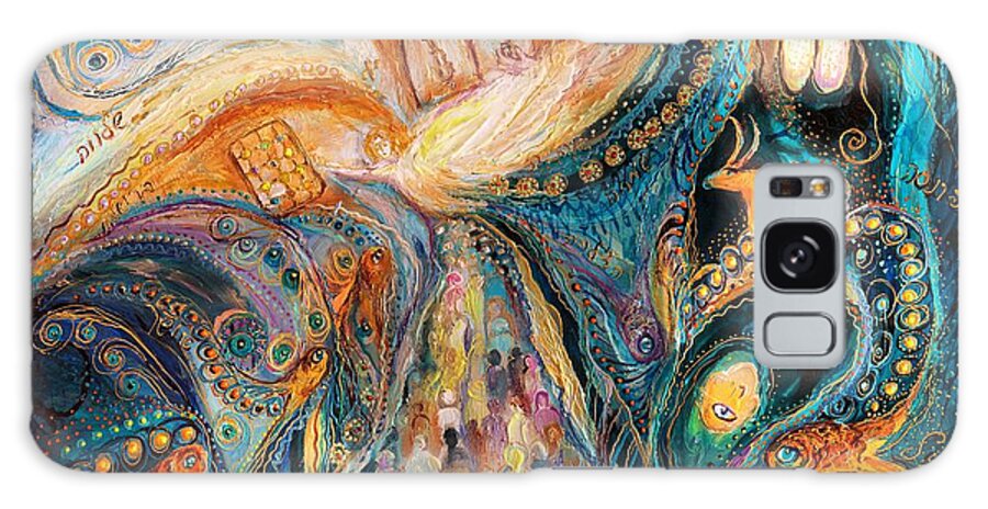 Modern Jewish Art Galaxy Case featuring the painting The Patriarchs series - Moses by Elena Kotliarker