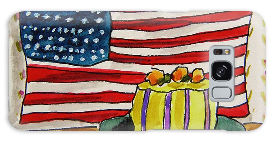 The Patriotic Baker Galaxy Case featuring the painting The Patriotic Baker by John Williams