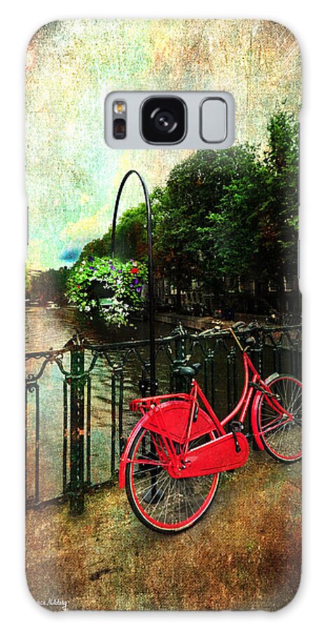 Red Galaxy S8 Case featuring the photograph The Red Bicycle by Randi Grace Nilsberg