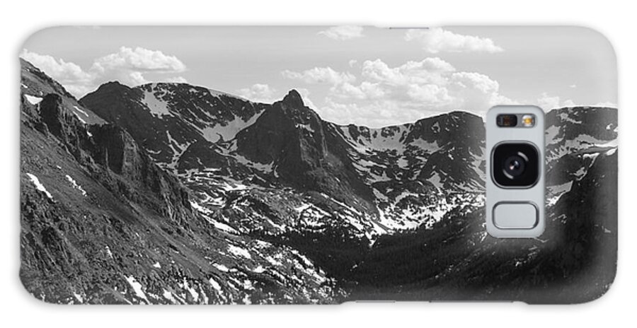 Barbara Bardzik Galaxy Case featuring the photograph The Rockies Monochrome by Barbara Bardzik