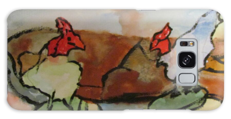 Roosters Galaxy Case featuring the painting The Roosters by Shea Holliman