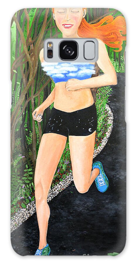 Runners High Galaxy Case featuring the painting The Runner's High by Leandria Goodman