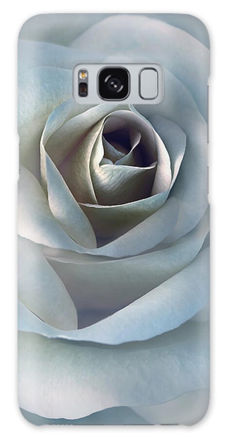Rose Galaxy Case featuring the photograph The Silver Luminous Rose Flower by Jennie Marie Schell
