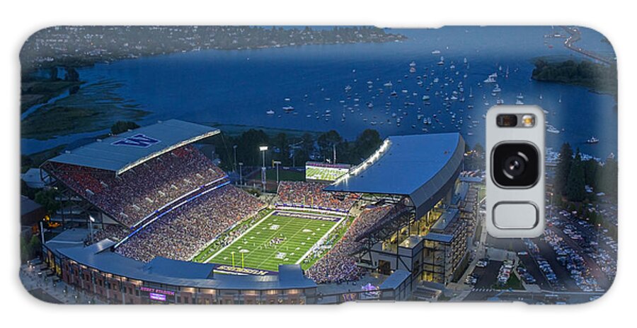 Husky Stadium Galaxy Case featuring the photograph Husky Stadium and the Lake by Max Waugh