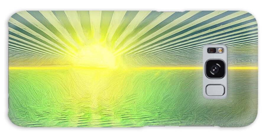 Greenhouses Galaxy Case featuring the painting The Sun goes up and the Sun goes down by Wayne Bonney
