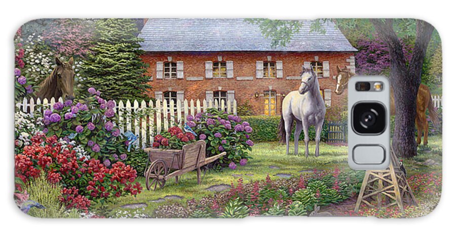 Mother's Day Gift Idea Galaxy Case featuring the painting The Sweet Garden by Chuck Pinson