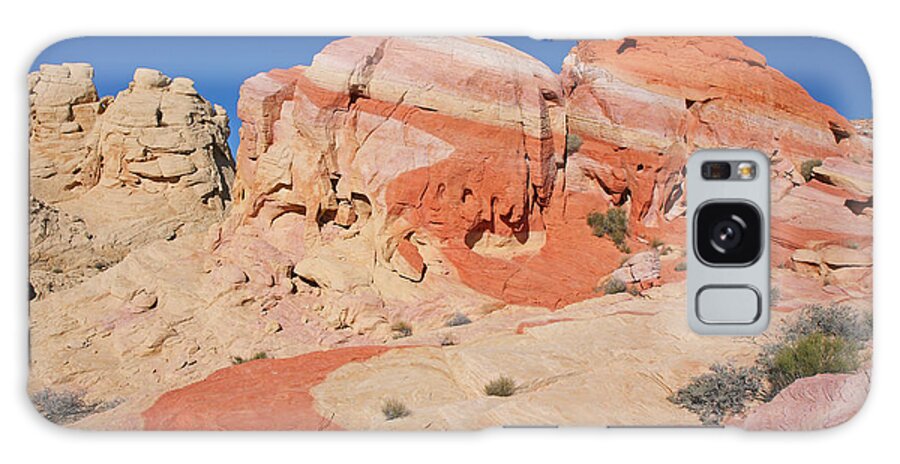 Nike Logo Galaxy Case featuring the photograph The Swoosh At The Valley Of Fire by Steve Wolfe