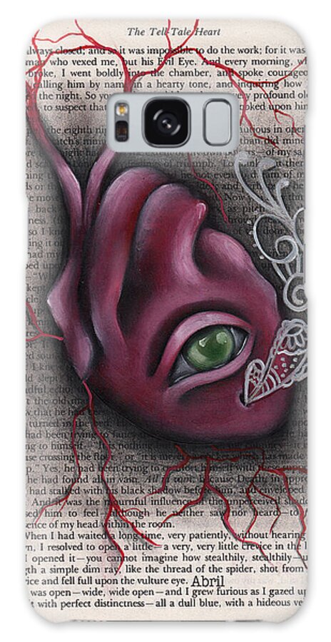 Edgar Allan Poe Galaxy Case featuring the painting The Tell Tale Heart by Abril Andrade