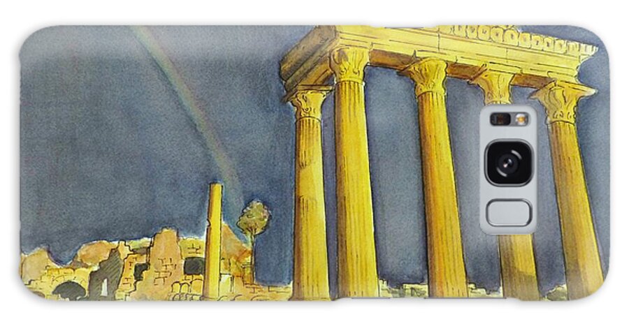 Architecture Galaxy S8 Case featuring the painting The Temple of Apollo by Henrieta Maneva