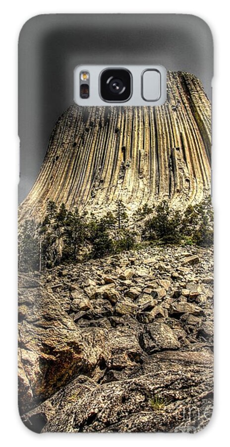 Devils Tower Galaxy Case featuring the photograph The Tower Of Boulders by Anthony Wilkening