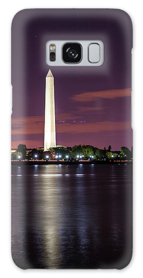 Idyllic Galaxy Case featuring the photograph The Washington Monument Lit Up At Night by Joseph De Sciose
