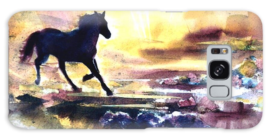 Original Watercolor Art For Sale Galaxy Case featuring the painting The Way Home by Melodye Whitaker