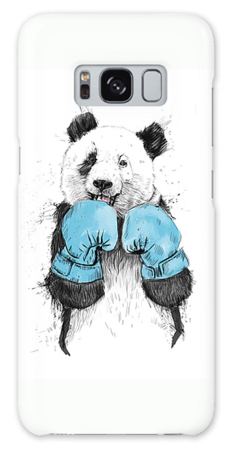 Panda Galaxy Case featuring the drawing The Winner by Balazs Solti