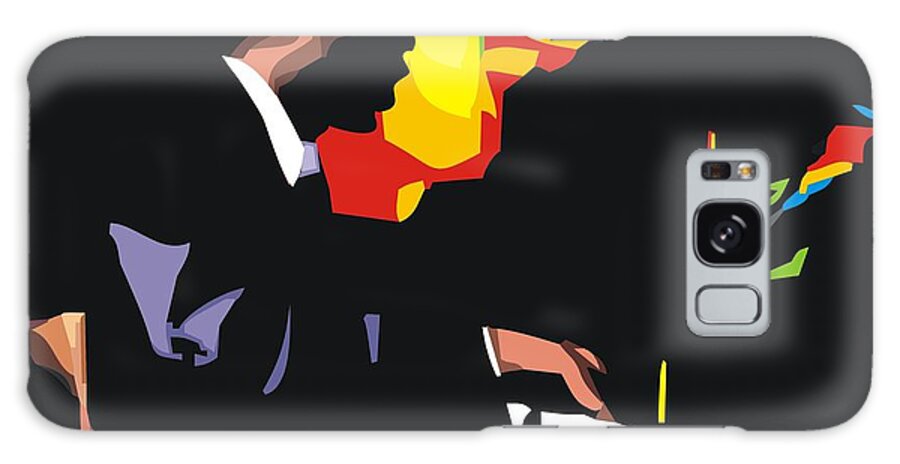 Male Portraits Galaxy Case featuring the digital art Thelonius Monk by Walter Neal