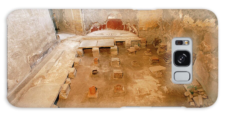 Caldarium Galaxy Case featuring the photograph Thermal Baths Of Roman Villa by Pasquale Sorrentino/science Photo Library