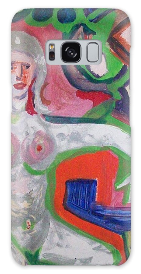Woman Galaxy Case featuring the painting Thinking by James Christiansen